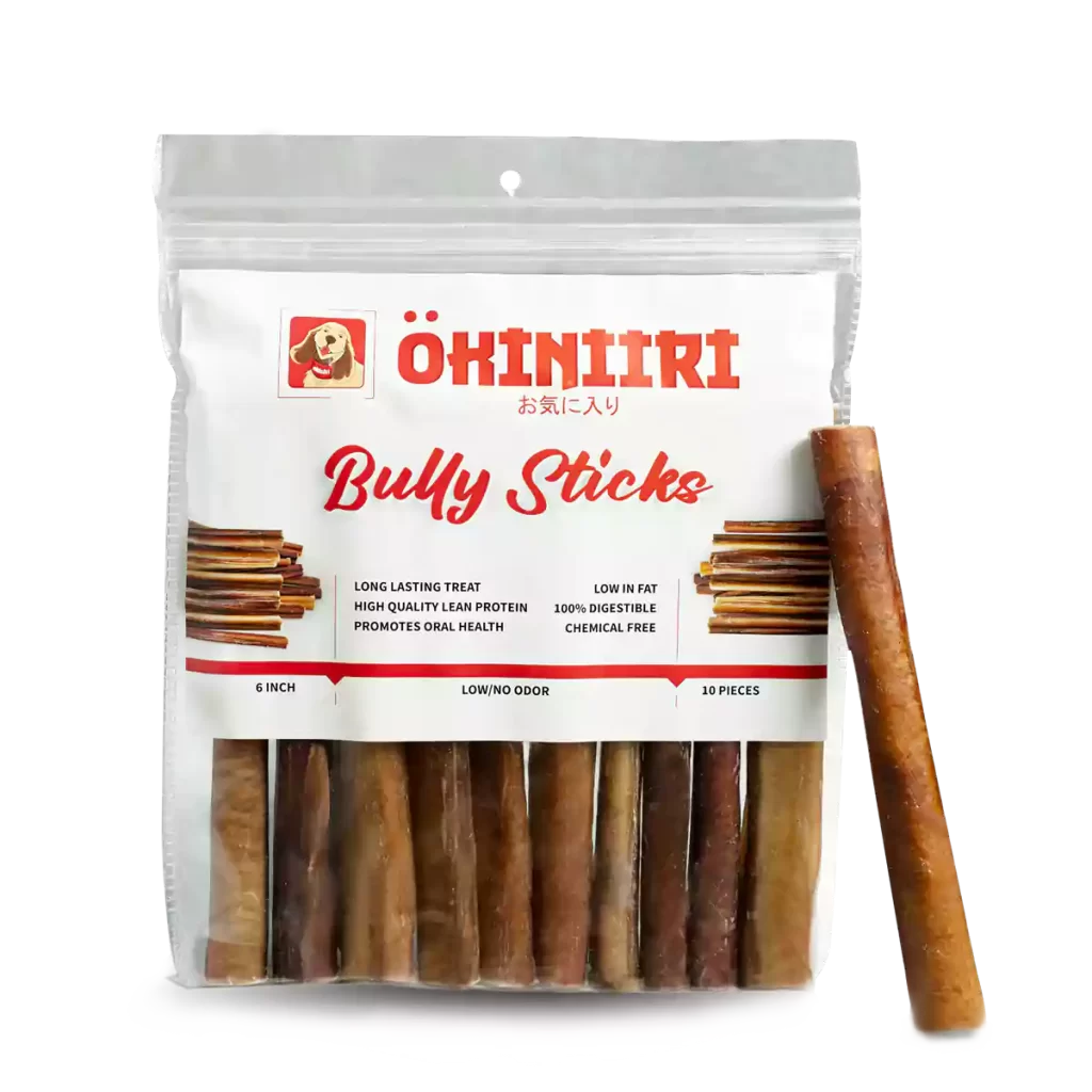 6-inch 10 Pieces organic and natural bully sticks for dogs