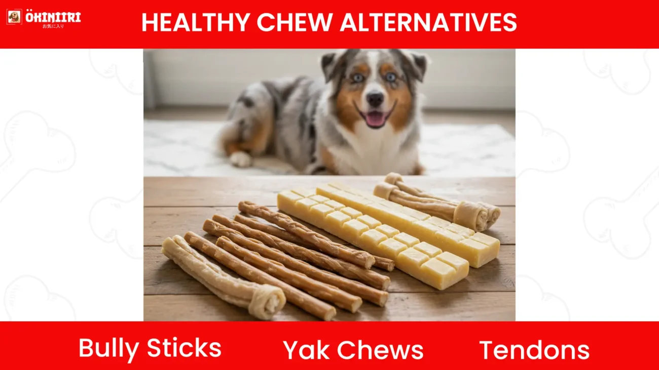 Natural dog chew alternatives to rawhide for safe chewing